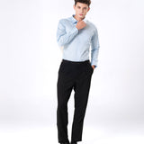 Benedict Sky Blue Cotton Plain Shirt- Bullane