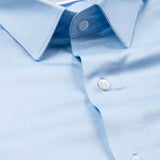 Benedict Sky Blue Cotton Plain Shirt