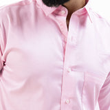 Benedict Pink Cotton Plain Shirt