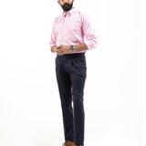 Benedict Pink Cotton Plain Shirt