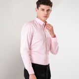 Benedict Pink Cotton Plain Shirt