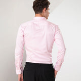 Benedict Pink Cotton Plain Shirt