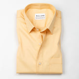Benedict Yellow Cotton Plain Shirt