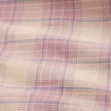Clarion Orange Cotton Checks Mandarin Shirt