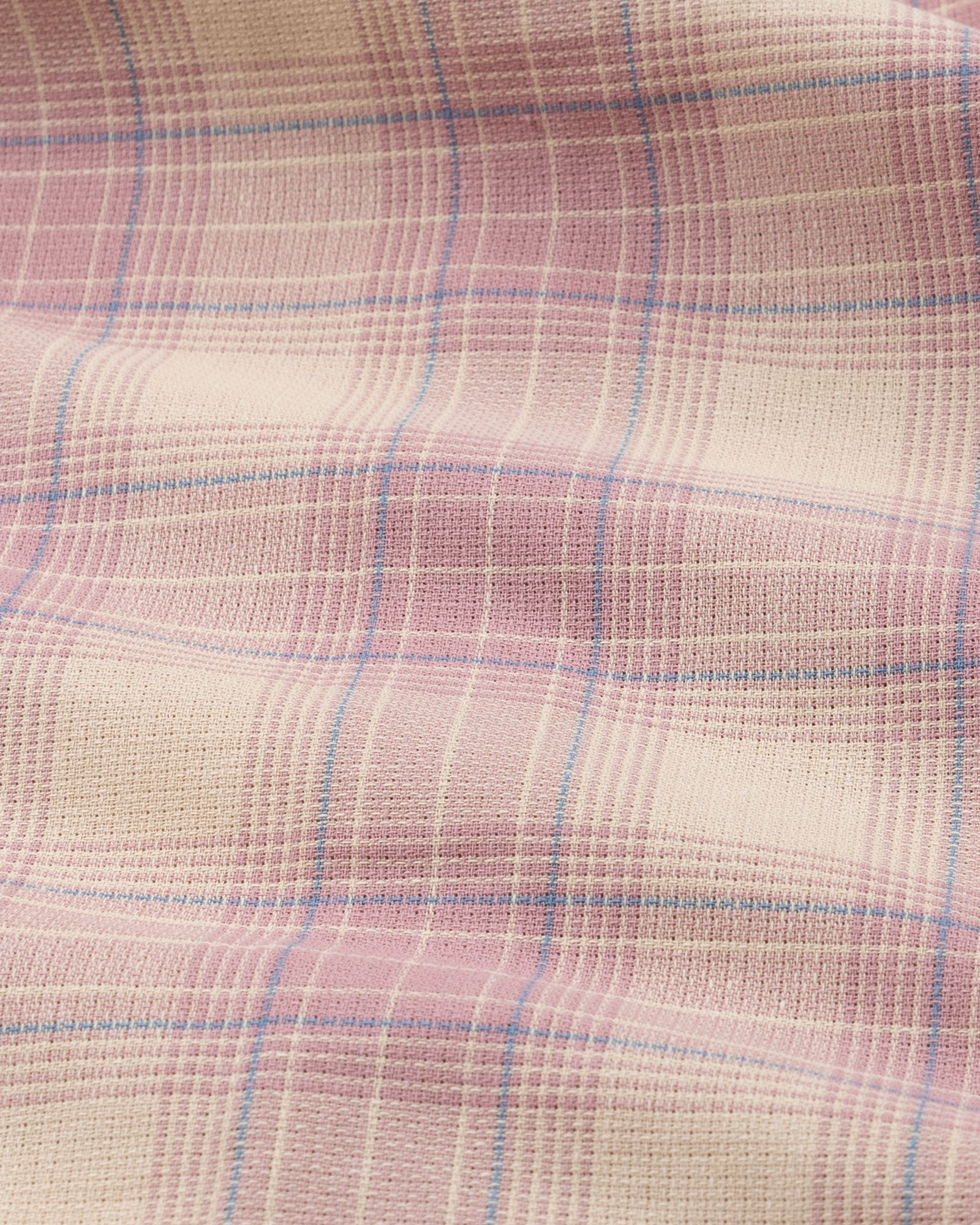 Clarion Orange Cotton Checks Mandarin Shirt