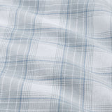 Clarion Silver Cotton Checks Mandarin Shirt