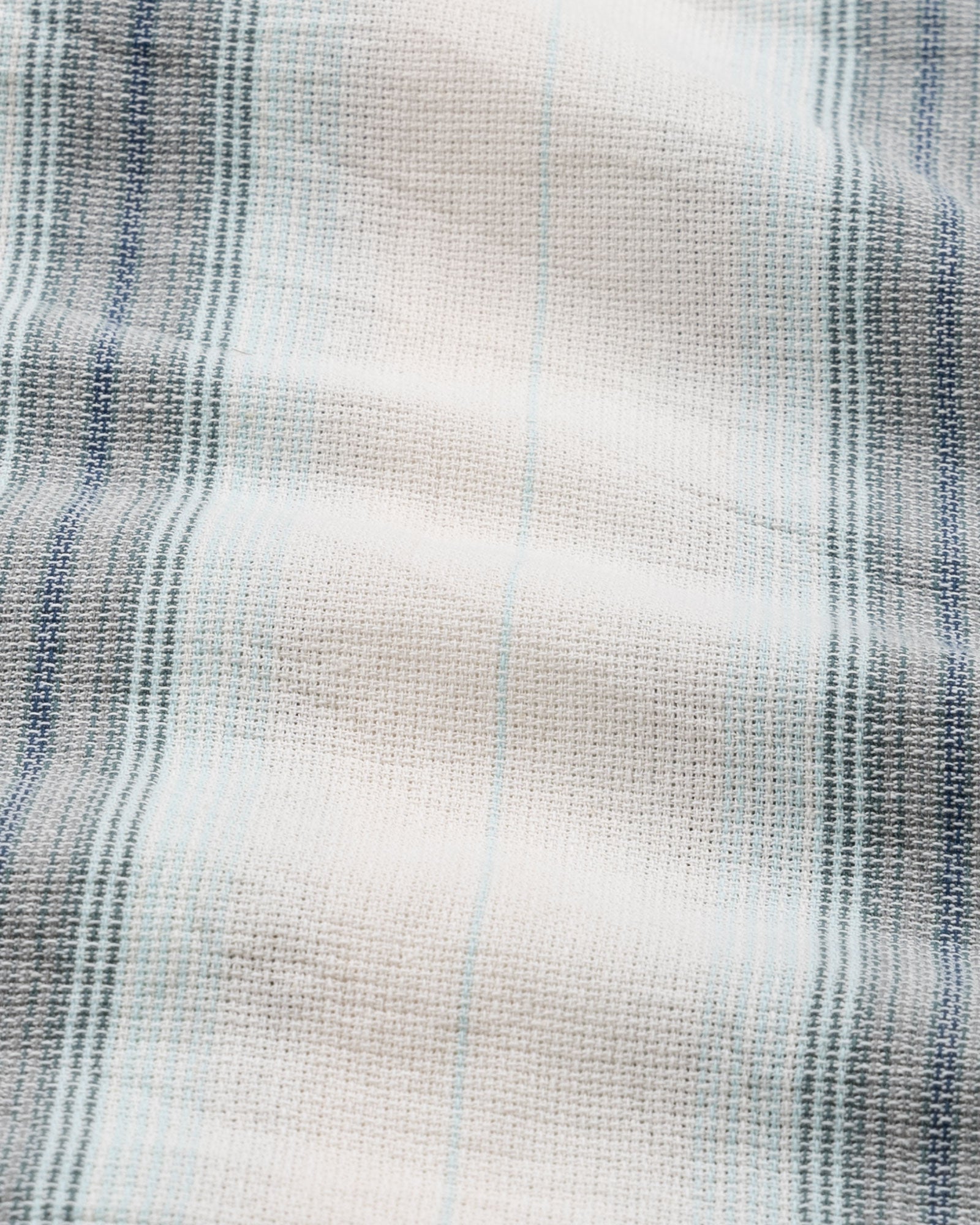 Clarion Green Cotton Stripe Mandarin Shirt