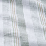 Clarion Green Linen Stripe Mandarin Shirt