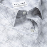 Amster Silver Cotton Geometric Print Shirt