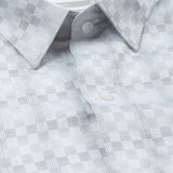 Amster Silver Cotton Geometric Print Shirt
