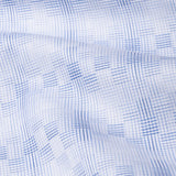 Amster Blue Cotton Geometric Print Shirt