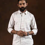 Amster Yellow Cotton Geometric Print Shirt