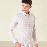 Amster Yellow Cotton Geometric Print Shirt