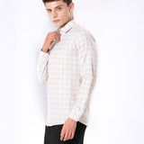 Amster Yellow Cotton Geometric Print Shirt - Bullane