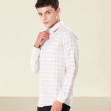 Amster Yellow Cotton Geometric Print Shirt