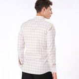 Amster Yellow Cotton Geometric Print Shirt - Bullane