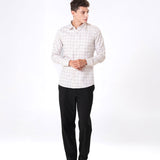 Amster Yellow Cotton Geometric Print Shirt - Bullane