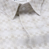 Amster Yellow Cotton Geometric Print Shirt