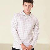 Amster Yellow Cotton Geometric Print Shirt