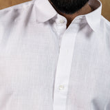 Neutonss White Linen Plain Shirt