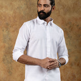 Neutonss White Linen Plain Shirt