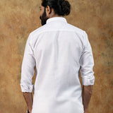 Neutonss White Linen Plain Shirt