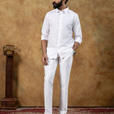 Neutonss White Linen Plain Shirt