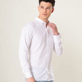 Neutonss White Linen Plain Shirt