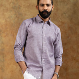 Neutonss Wine Linen Plain Shirt