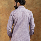 Neutonss Wine Linen Plain Shirt