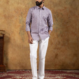 Neutonss Wine Linen Plain Shirt