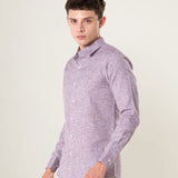 Neutonss Wine Linen Plain Shirt