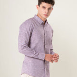 Neutonss Wine Linen Plain Shirt