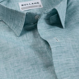 Neutonss Cyan Linen Plain Shirt