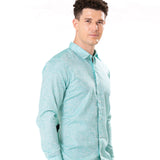 Neutonss Green Linen Plain Shirt - Bullane