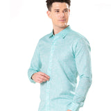 Neutonss Green Linen Plain Shirt - Bullane