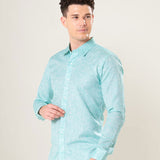 Neutonss Green Linen Plain Shirt