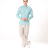 Neutonss Green Linen Plain Shirt - Bullane