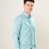Neutonss Green Linen Plain Shirt