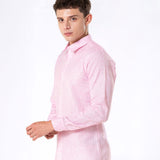 Neutonss Pink Linen Plain Shirt - Bullane