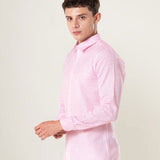 Neutonss Pink Linen Plain Shirt