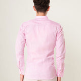 Neutonss Pink Linen Plain Shirt