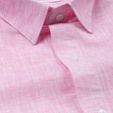 Neutonss Pink Linen Plain Shirt