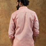 Neutonss Orange Linen Plain Shirt