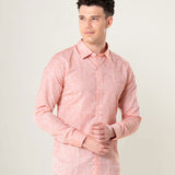Neutonss Orange Linen Plain Shirt
