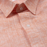 Neutonss Orange Linen Plain Shirt