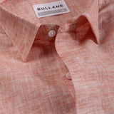 Neutonss Orange Linen Plain Shirt