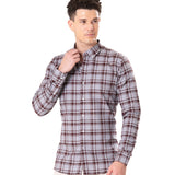 Murcia Maroon Cotton Checks Button Down Shirt - Bullane