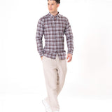 Murcia Maroon Cotton Checks Button Down Shirt - Bullane