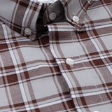Murcia Maroon Cotton Checks Button Down Shirt